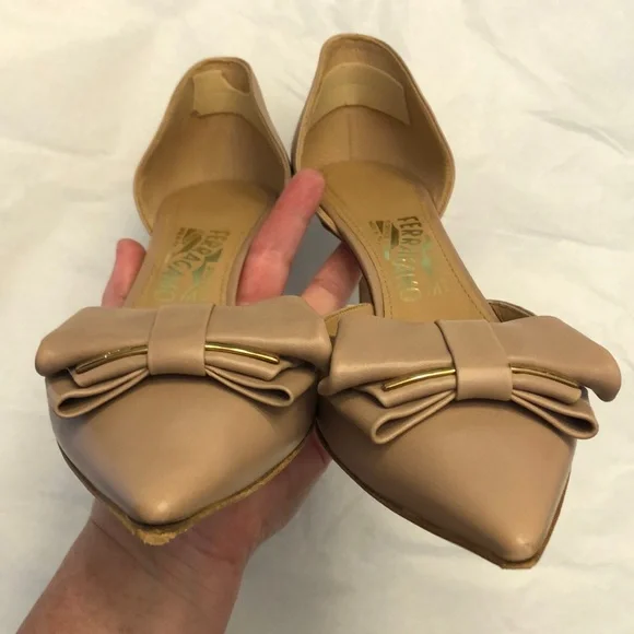 🎉Host Pick🎉 Salvatore Ferragamo Rietta d’Orsay Bow Pumps, Size 9. - Picture 7 of 16